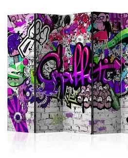 Paraván Purple Graffiti Dekorhome