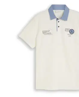 Polokošeľa Tom Tailor so štruktúrou otoman, Gardenia White
