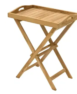 DEOKORK Záhradný odkládací stolík GAUDI (teak)