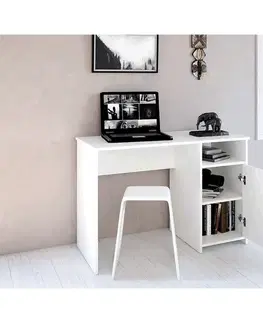 KONDELA Dede pc stôl biela