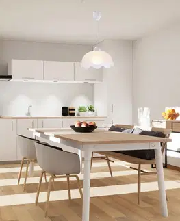 Závesná lampa Pansy 25 1x60W e27 biele tienidlo