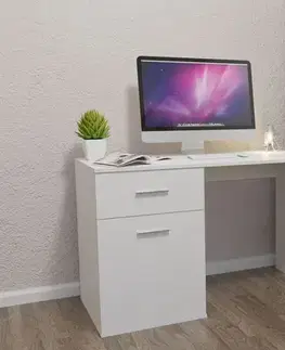 FREEZ písací stôl, biely ľavý