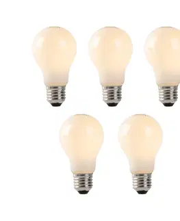 Sada 5 LED žiaroviek s opálovým sklom E27 1W 80lm 2200K