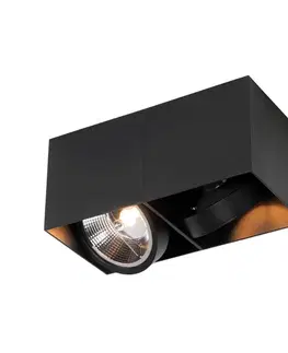 Inteligentný reflektor čierny obdĺžnikový 2-svetelný vrátane 2 Wifi GU10 111mm - Box
