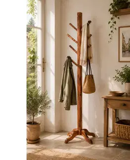 Stojaci vešiak 60x178x60 Gani z indického masívu palisander