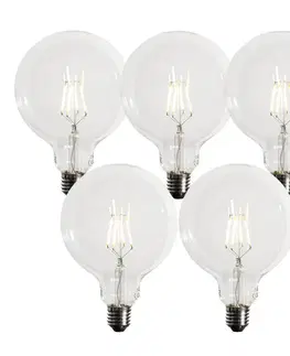 Sada 5 stmievateľných LED žiaroviek E27 G125 5W 450 lm 3000K