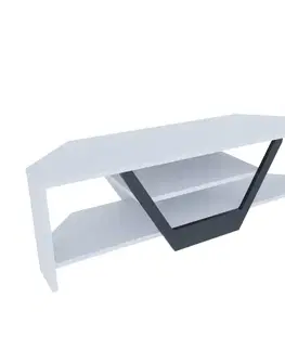 TV stolík Sares - White, Black