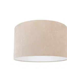 Látkové tienidlo na lampu svetlohnedé okrúhle 35/35/20