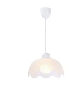 Závesná lampa Pansy 18 1x60W e27 biele tienidlo