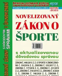Novelizovaný zákon o športe 9/2025