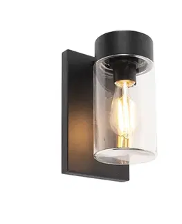 Moderná vonkajšia nástenná lampa z nerezovej ocele čierna IP44 - Jarra