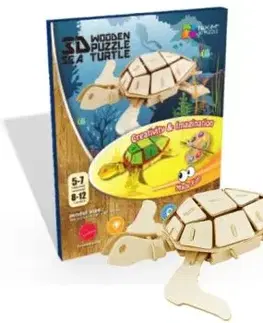 Drevené 3D Puzzle Morská korytnačka