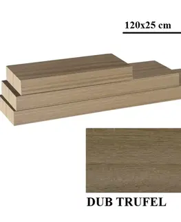 Nástenná polička GANA 120x25 Dub