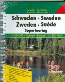Schweden 1 : 400 000. Autoatlas: Touristische Informationen. Ortsregister mit Postleitzahlen. Citypläne