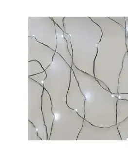  LED Vianočný reťaz 20xLED/2xAA 2,4m studená biela D3AC07