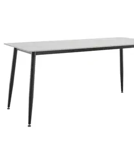 KONDELA Florenc Typ 2 jedálenský stôl 160x80 cm biely mramor / čierna