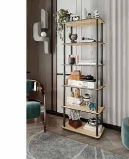 Regál Rect Oak, 6 polic