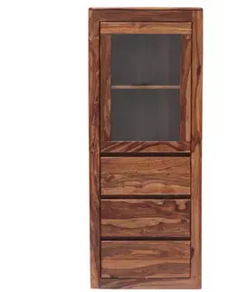Vitrína Tina 60x150x45 indický masív palisander
