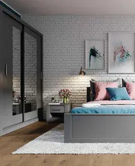 IDEAL nočný stolík 07, šedá