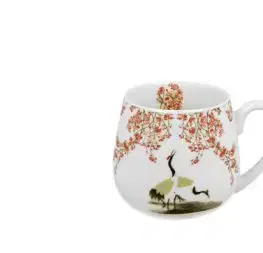 Porcelánový sudový hrnček Sakura & Cranes 430 ml