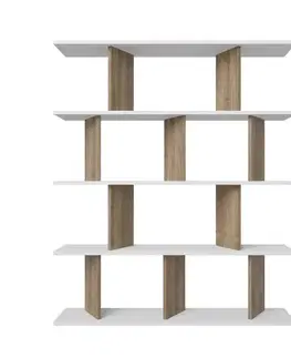Knižnica Grace - White, Walnut