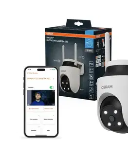 Osram - Inteligentná vonkajšia kamera 360° s 2K snímačom SMART+ 230V IP65 Wi-Fi 4058075850552