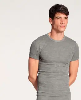 Tričko CALIDA »Wool & Silk«, platin melé