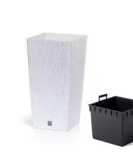 NABBI DRTS325 plastový kvetináč 32,5 cm biela