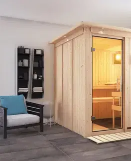Interiérová fínska sauna 196 x 196 cm Dekorhome