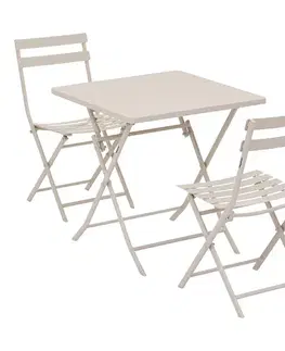 DEOKORK Záhradná kovová zostava SUNNY II. 1+2 (ivory)