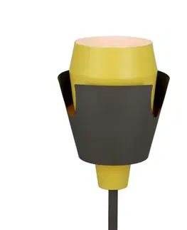 Stolová lampa sivo-žltá s vypínačom Falun LEDEA