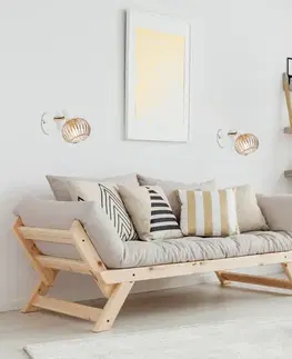 Nástenná lampa 1X40W E14 biela/zlatá OSLO