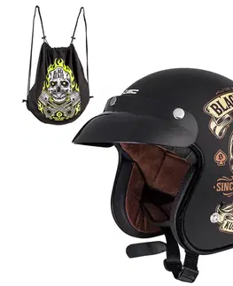 W-TEC Black Heart V541 Black Heart Skull, čierna lesk - S (55-56)