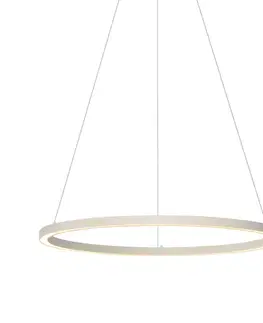 Dizajnové závesné svietidlo béžové 80 cm vrátane LED s 3-stupňovým stmievaním - Girello