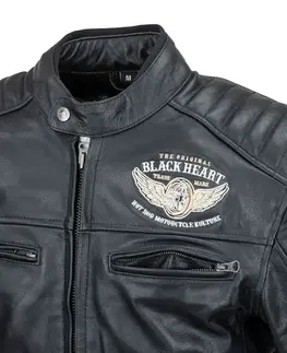 W-TEC Black Heart Wings Leather Jacket čierna - XXL