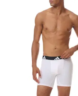 Boxerky adidas Active Flex Cotton, 3 ks, biele, sivé, čierne