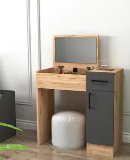 Kozmetický stôl Inci Anthracite