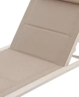 DEOKORK Kovové lehátko LISABON (ivory)