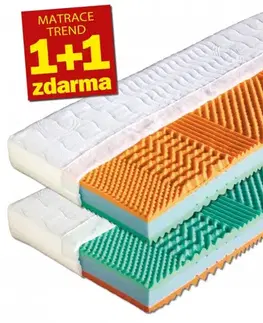 Sendvičový matrac 1+1 zadarmo z bio peny MALAGA Dřevočal