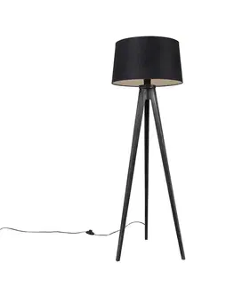 Trojnožka čierna s tienidlom z ľanu čierna 45 cm - Tripod Classic