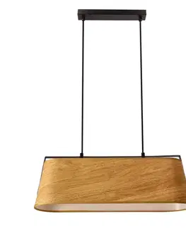 Stropná lampa Milbury čierna 2x40W E27 žlté tienidlo