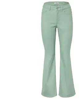 Bootcut džínsky – strih »Lou«, zelené