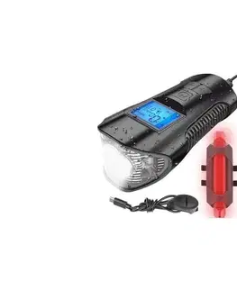 LED Nabíjacie svetlo na bicykel s počítadlom a zvončekom LED/1500 mAh IP65 T234H
