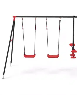 Kovová hojdačka Mila červená