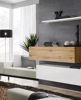 Komoda+Polička Switch Sb II Biely/Wotan/Biely