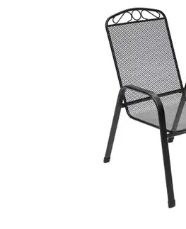 DEOKORK Kovové kreslo GREY (čierna)