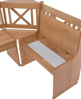KONDELA Adaly X rohová lavica do kuchyne jelša