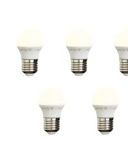 Sada 5 inteligentných stmievateľných LED žiaroviek E27 P45 Opal 4,9 W 470 lm 2200 – 4 000 K