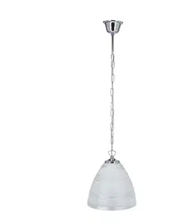 tienidlo na závesnú lampu Scordia chróm, biele a strieborné