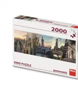 Puzzle Paríž koláž 2000 panoramic Dino - Dino Toys